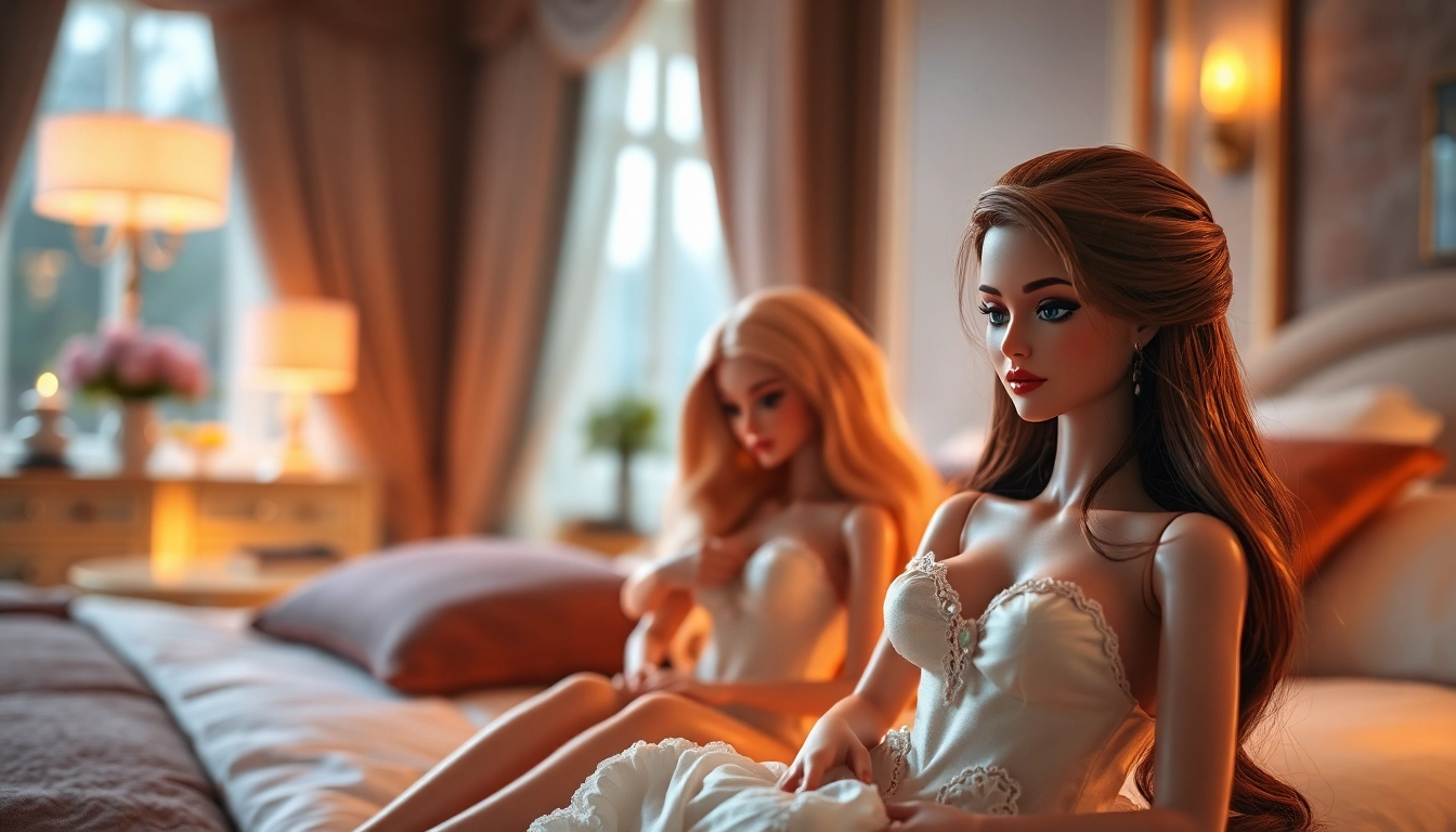 Erleben Sie faszinierende Love Dolls in einem eleganten Schlafzimmer-Design.