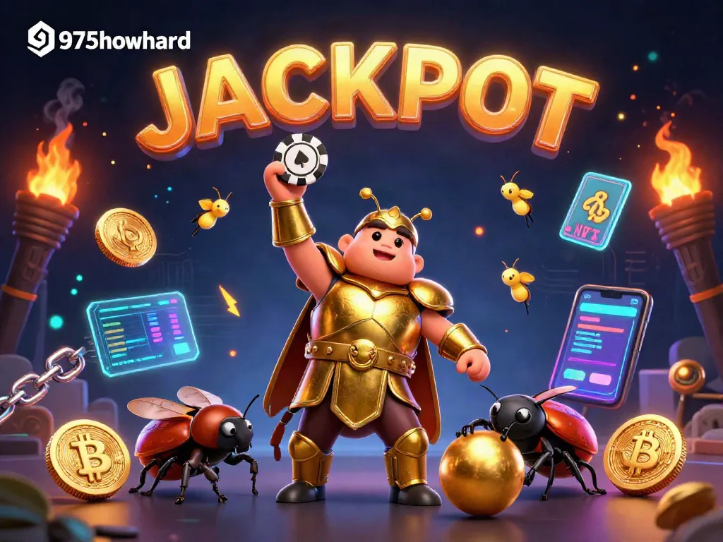 Experience the excitement of 975howard casino gameplay with a vibrant victory scene featuring animated characters.