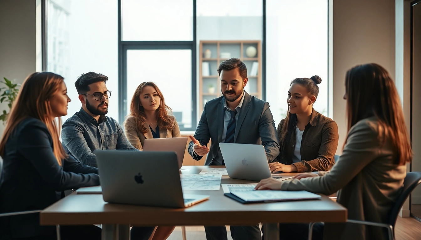 Headhunter Ingenieure vermitteln Talente in einem modernen Büro.