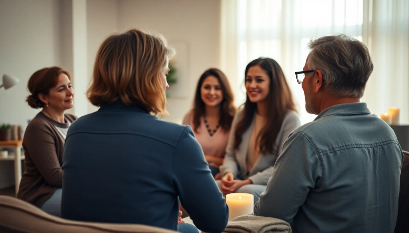 Teilnehmer des Sternenkinder Seminar in einer unterstützenden Diskussion in einer ruhigen Umgebung.