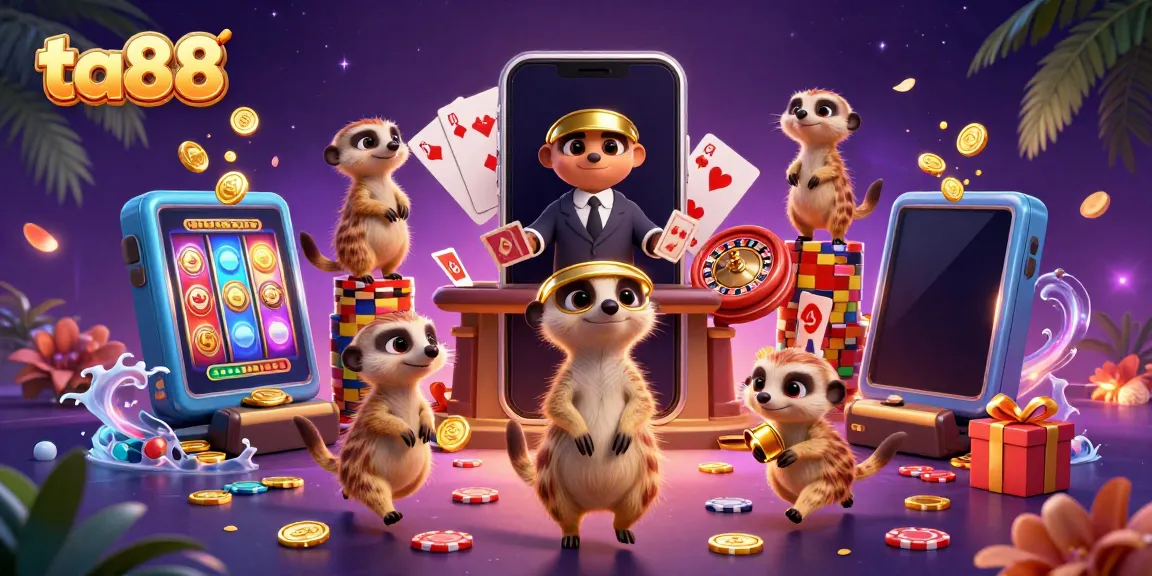 Experience the thrilling casino adventures at ta88 with playful meerkats, colorful games, and exciting action.