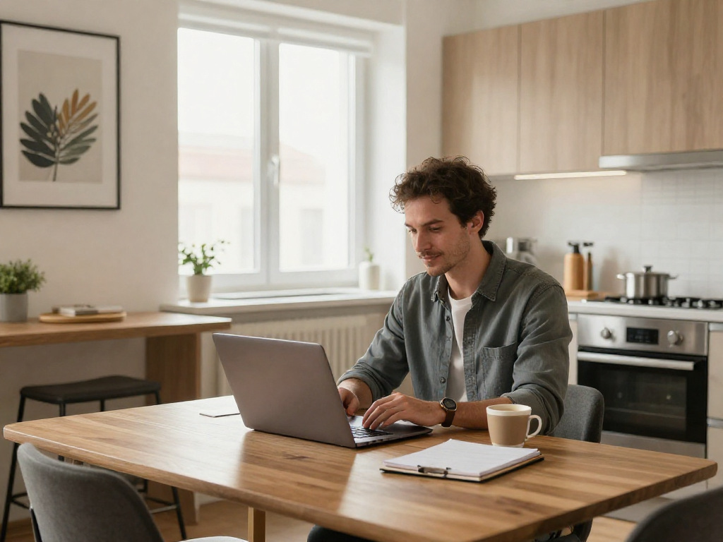 Monteurwohnung Hannover mit modernem Design und voller Ausstattung für Geschäftsreisende.