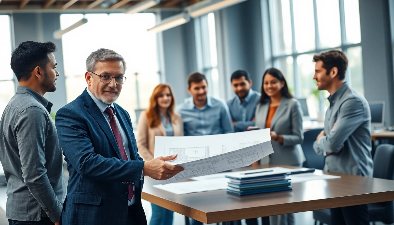 Headhunter Ingenieure unterstützen Ingenieure bei der Karriereplanung in einem modernen Büro.