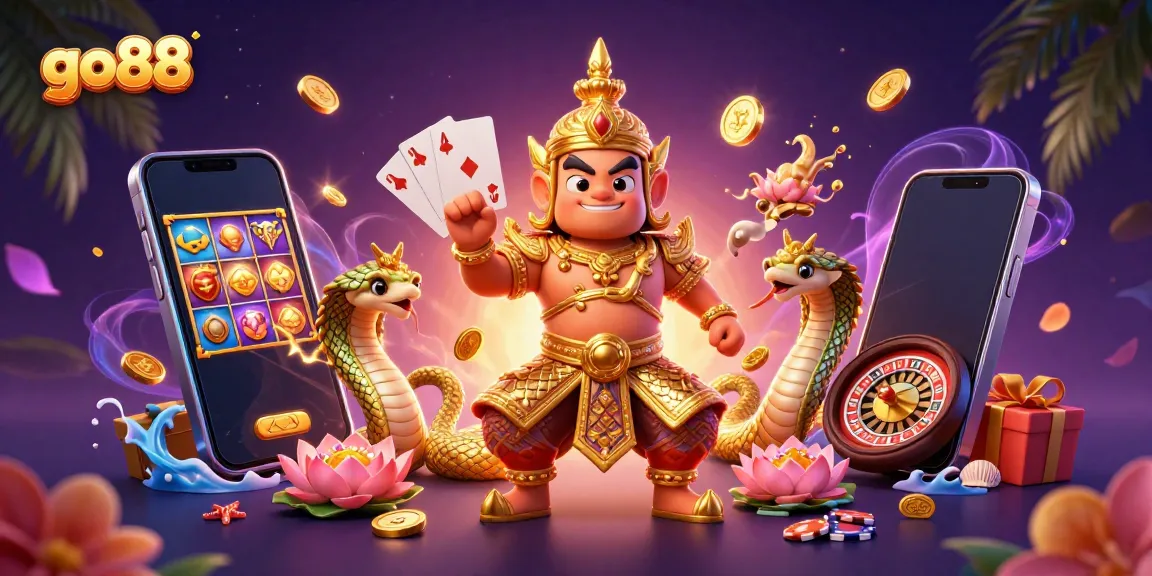Spin the reels at go88 and win big with 3D characters in a vibrant casino setting.