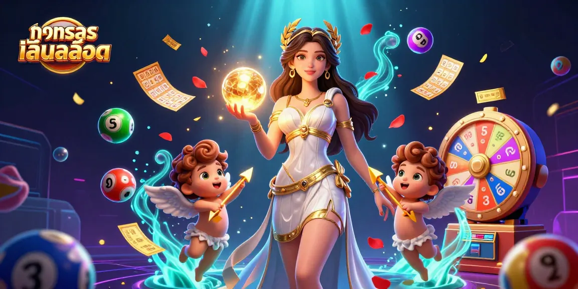 Engage with ทดลองเล่นสล็อต in a vibrant casino scene featuring a Grecian goddess and playing elements.