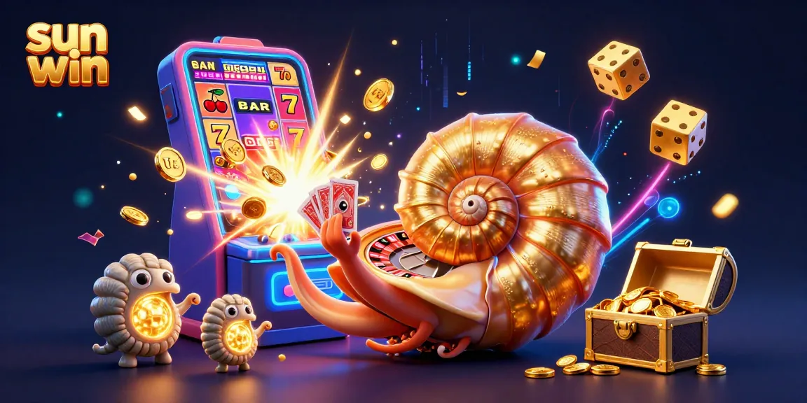 Experience thrilling wins at sun win with a vibrant 3D casino scene showcasing classic games and jackpot excitement.